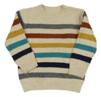 Béžovo-barevný pruhovaný svetr Matalan
