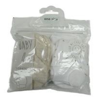 Nové - 4pack - 1x béžové + 3x bílé rukavice se vzorem George 