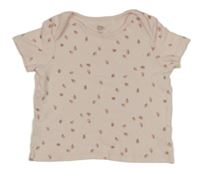 Světlerůžové tričko s jahůdkami F&F