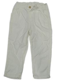 Bílé lněné kalhoty LCW 