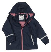 Tmavomodrá nepromokavá jarní bunda s kapucí Lupilu