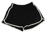 Černé teplákové kraťasy s proužky H&M