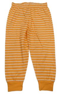 Oranžovo-bílé pruhované pyžamové kalhoty Primark
