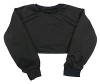 Černá crop mikina Shein