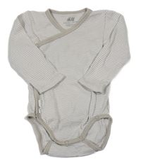 Béžovo-bílé pruhované zavinovací body H&M