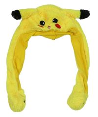 Žlutá chlupatá čepice - Pikachu