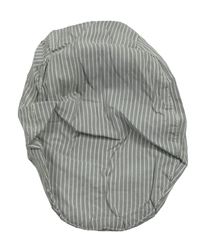 Šedo-bílá pruhovaná plátěná bekovka H&M