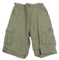 Šedokhaki cargo plátěné outdoorové kraťasy MOUNTAIN WAREHOUSE
