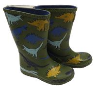 Khaki holínky s dinosaury zn. joules vel. 31