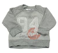 Šedá melírovaná mikina s číslem H&M