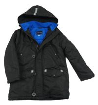 Černá šusťáková zimní bunda s kapucí ANDY&EVAN