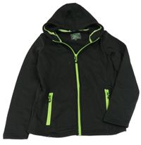 Černá thermo propínací mikina s kapucí ACTIVE TOUCH