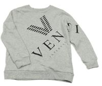 Šedá melírovaná mikina s nápisem RIVER ISLAND