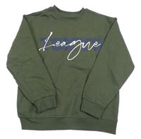 Khaki mikina s nápisy PRIMARK