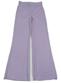 Levandulové žebrované flare kalhoty DESTINATION