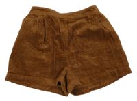 Hnědé manšestrové kraťasy Next
