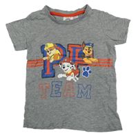 Šedé melírované tričko s PAW PATROL nickelodeon