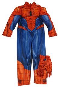 Kostým - 2set - Červeno-modrý overal- Spiderman + rukavice Marvel