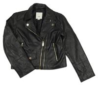 Černý koženkový podšitý křivák zn. River Island