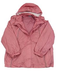 Starorůžová šusťáková jarní bunda s kapucí Alive