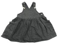 Tmavošedé riflové laclové šaty F&F