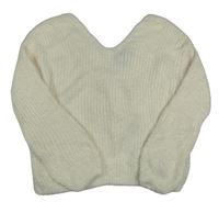 Smetanový chlupatý svetr New Look