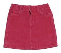 Fuchsiová manšestrová sukně Okaidi