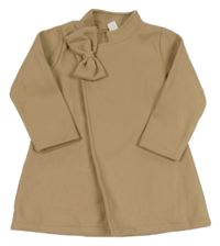 Světlehnědý kabát s mašlí Shein