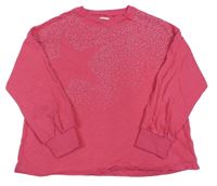 Fuchsiová lehká mikina s kamínky Next