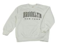 Bílá mikina s nápisem