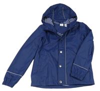 Tmavomodrá nepromokavá jarní bunda s kapucí L&D