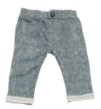 Tmavomodro-bílé melírované teplákové kalhoty Name it