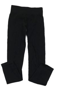 Černé sportovní žebrované legíny New Look