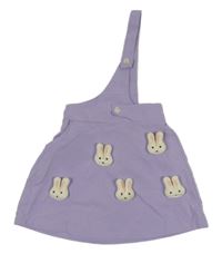 Lila sukně s králíky a kšandou Shein