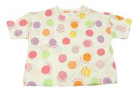 Smetanové tričko se smajlíky Dunnes