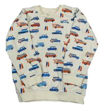 Krémová mikina s auty Nutmeg