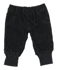 Antracitové manšestrové podšité kalhoty Impidimpi