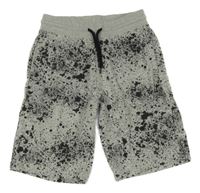 Šedé melírované skvrnité teplákové kraťasy H&M