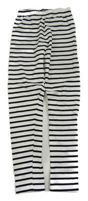 Bílo-černé pruhované legíny H&M