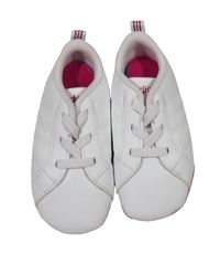 Bílé koženkové capáčky Adidas vel. 19