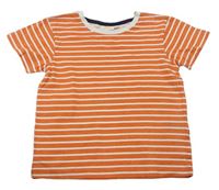 Oranžovo-bílé pruhované tričko kids