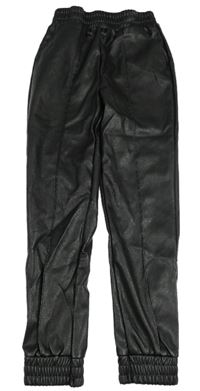 Černé koženkové kalhoty Primark
