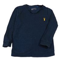 Tmavomodré melírované triko Next