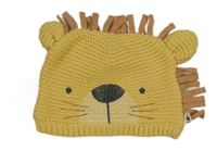 Žlutá pletená podšitá čepice - tygr F&F