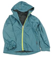 Zelená funkční šusťáková jarní bunda s kapucí Crane