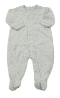 Šedý sametový melírovaný overal 