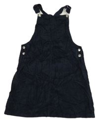 Tmavomodré manšestrové laclové šaty M&S