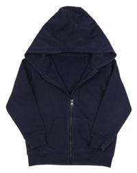 Tmavomodrá propínací mikina s kapucí George