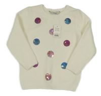 Nové - bílý svetr s flitry George