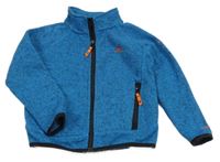 Modrá melírovaná pletená funkční propínací mikina Trespass